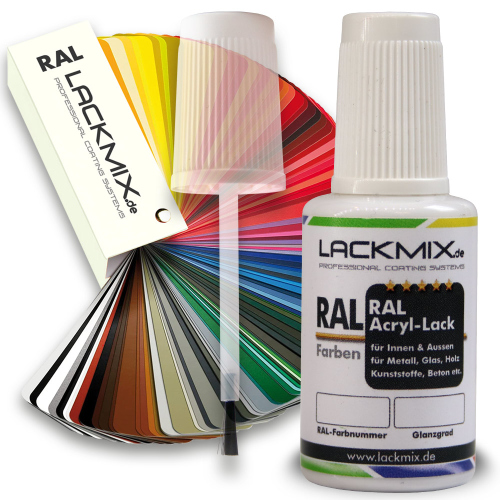 RAL 9003 Signalweiß  3 kg Set Acryllack glänzend mit Härter Maschinenlack 