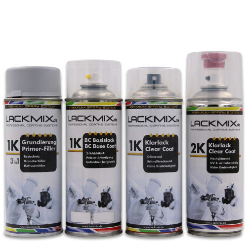 0BK Medium Grey Met / für Suzuki / Spraydosen-Lackspray Autolack Sets: