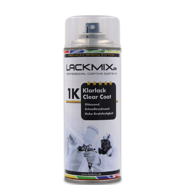 1K Klarlack in Spraydose für Autolackierung. Glänzend. 400 ml.