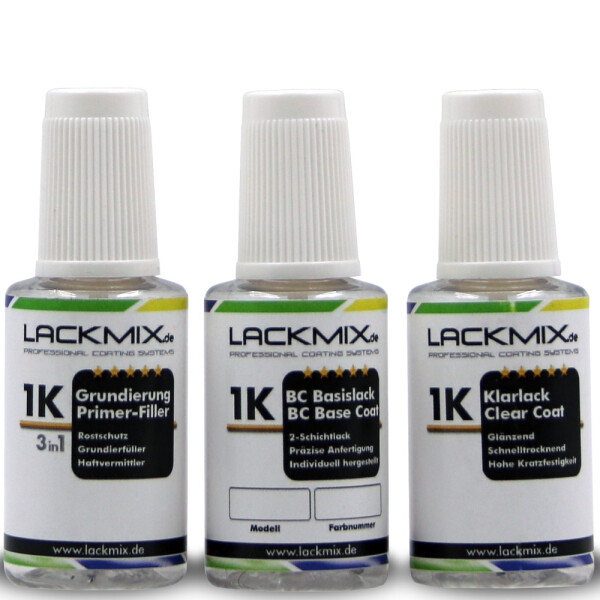 TRISTARcolor Lack-Set Für BMW 300 Alpinweiss III – 2x 400ml Sprühdosen (Basislack + Klarlack) – Profi-Qualität Made In Germany
