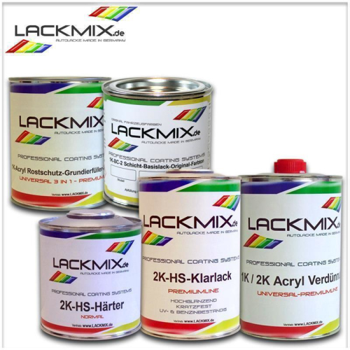 BR BRILLIANT RED / KIA / Basislack / Alle Acryl Autolack-Farbe Sets & Mengen.