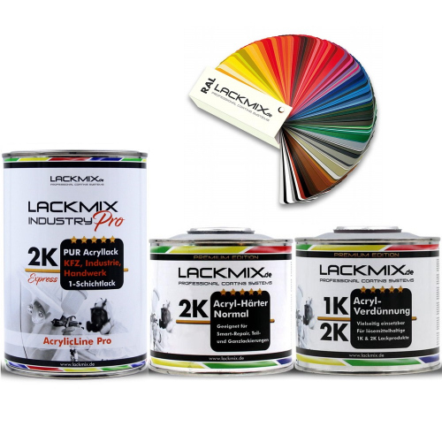 2K Acryl Lack RAL Farben / RAL Acryl Einschichtlack / Alle RAL Farben & Sets / Lackmix