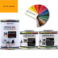 2K Lack RAL 1003 Signalgelb / RAL Acryl Express Einschichtlack / Alle Mengen & Sets / Lackmix