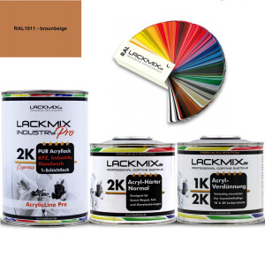 2K Lack RAL 1011 Braunbeige / RAL Acryl Express...