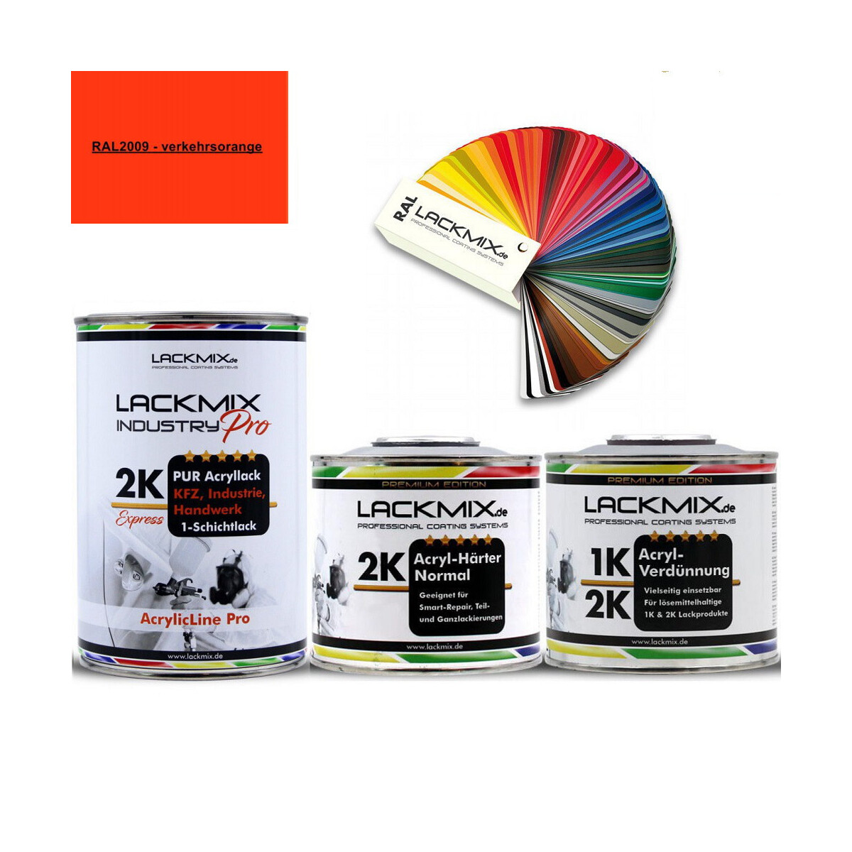 TRISTARcolor Lackstift RAL 2009 Verkehrsorange – 50 Ml, Glänzend, Schnelltrocknend