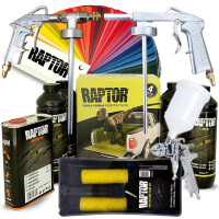 Raptor Lack 2K Beschichtung. Alle 4er Sets. UBS Pistolen opt. RAL & KFZ Farben