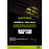 Raptor Lack 2K Beschichtung. Alle 4er Sets. UBS Pistolen opt. RAL & KFZ Farben