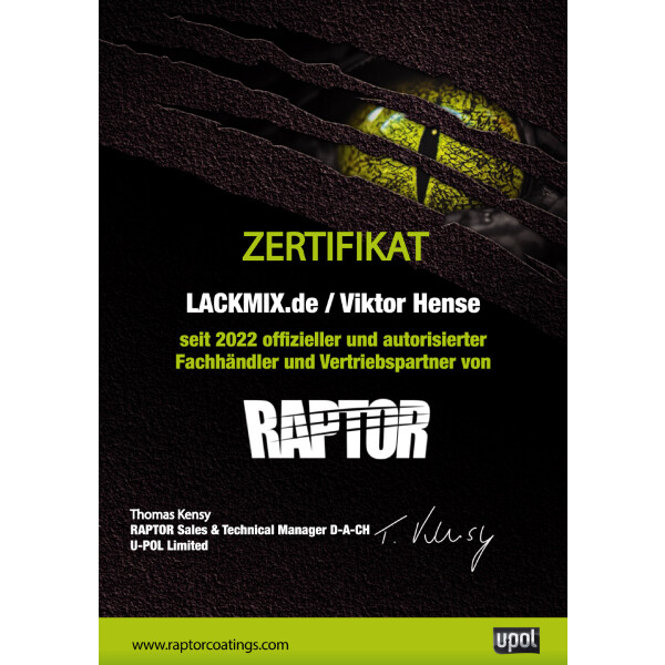 U-POL Raptor Anti-Corrosive Epoxy Primer Set inkl. Härter