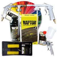 Raptor Lack 2K Beschichtung. Alle 1er Sets, UBS Pistolen opt. RAL & KFZ Farben.