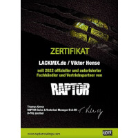 Raptor Lack 2K Beschichtung. 4,0 L. Gebinden Sets. RAL Farben.