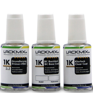 Lackstift für Mitsubishi W10 POLAR WHITE W42 20 ml + Klarlack 20 ml